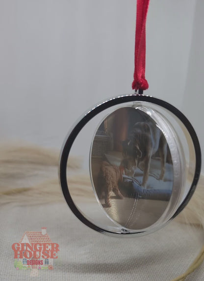 Double‑Sided Spinning Photo Ornament