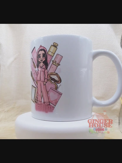Self Love Club Personalised Mug – with Dolly & Name