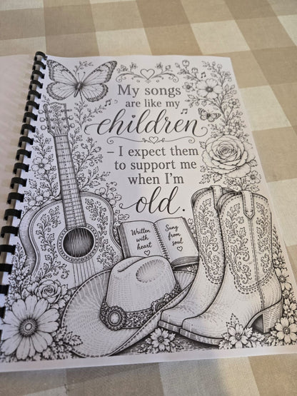 Dolly themed quote colouring page