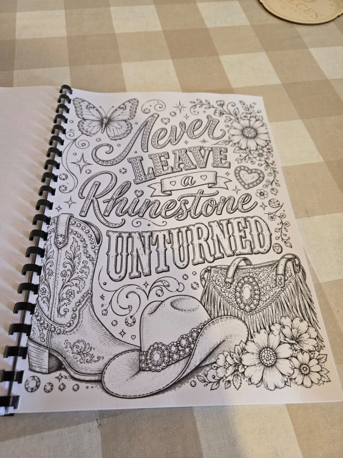 Never Leave a Rhinestone Unturned colouring page