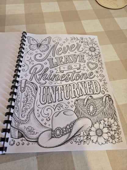 Never Leave a Rhinestone Unturned colouring page