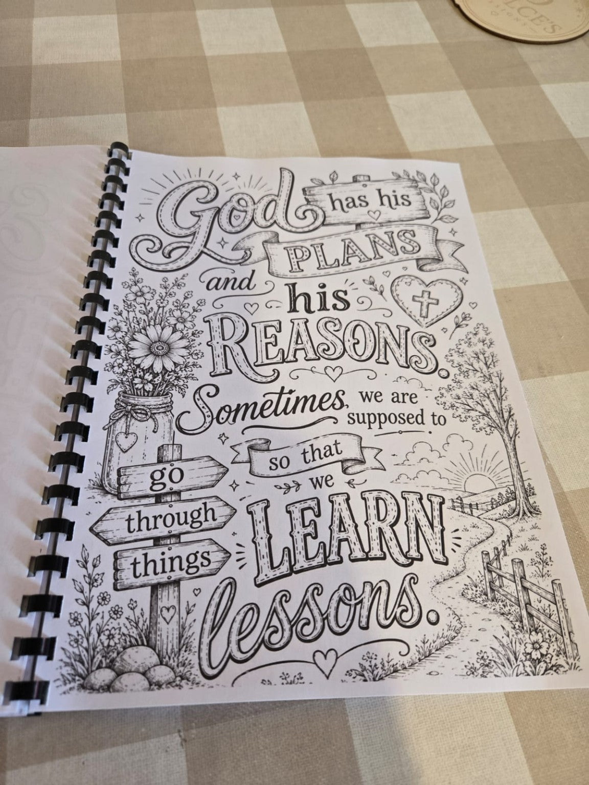 God has his plans colouring page