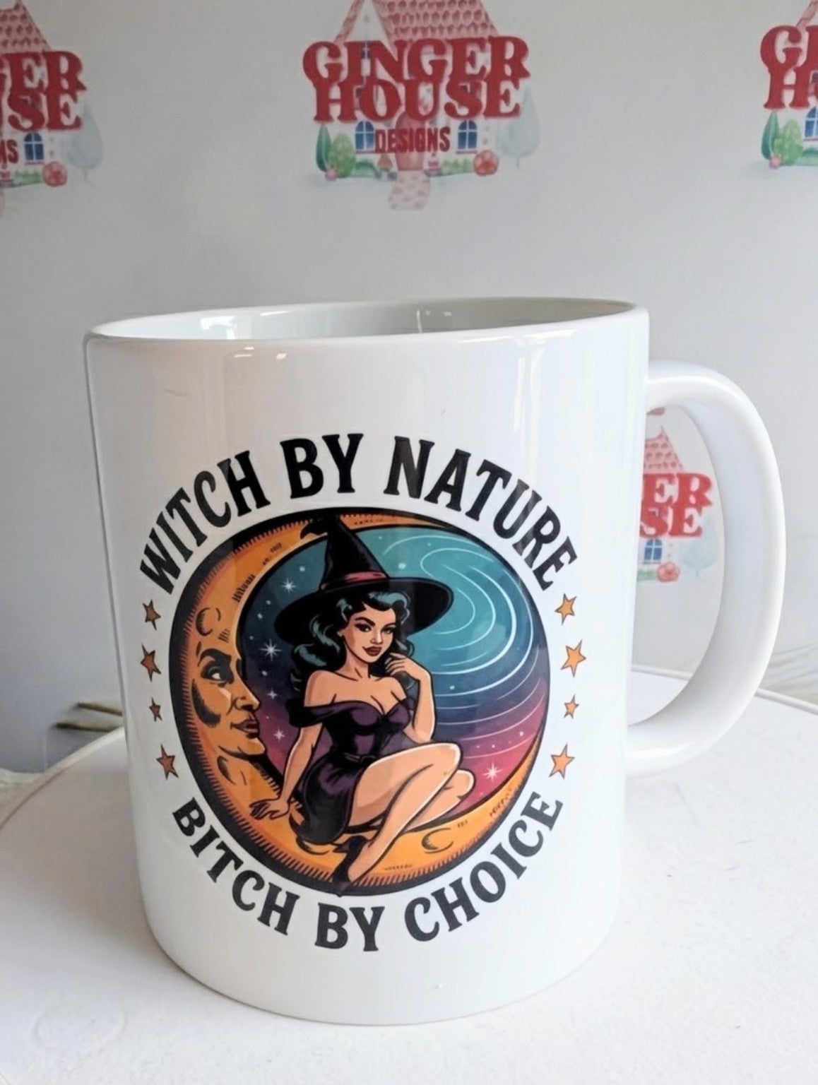 Witch by Nature mug front view