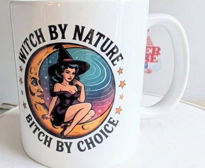 Witch by Nature mug close-up